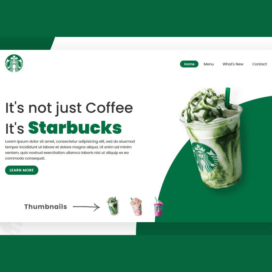 Starbucks Coffee Website Landing Page using html and css.png